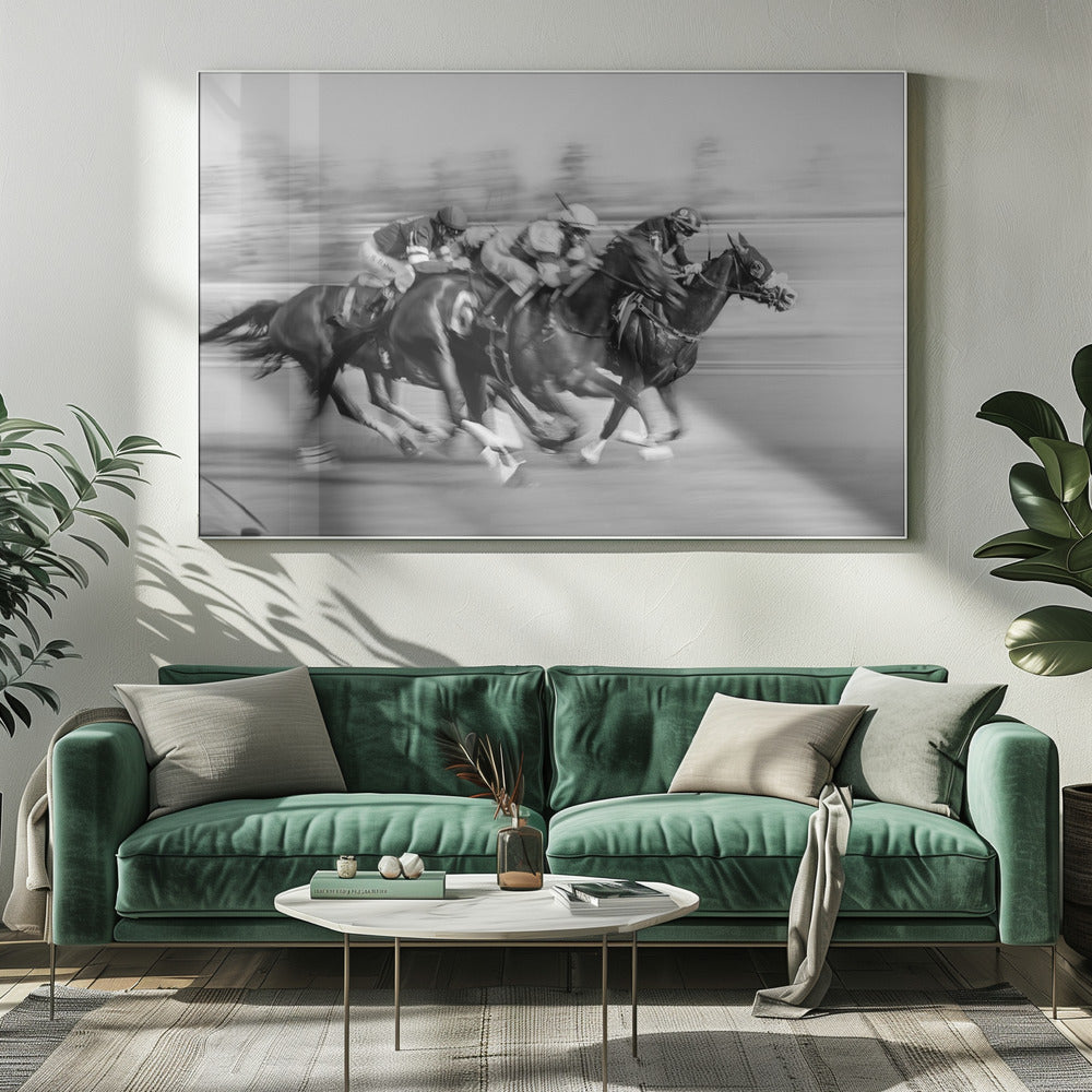 Artwork- Horse Racing @ Queen's Plate-34" x 22" Metalinches-Metal