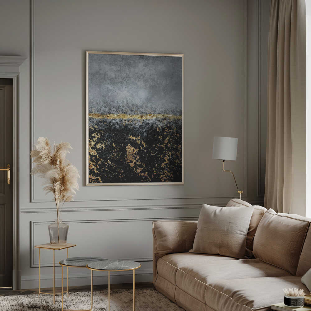 Wall art Gold Black Abstract
