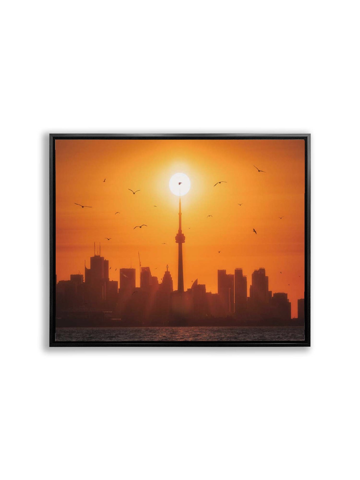 Sun Rising Behind Toronto Canvas Print