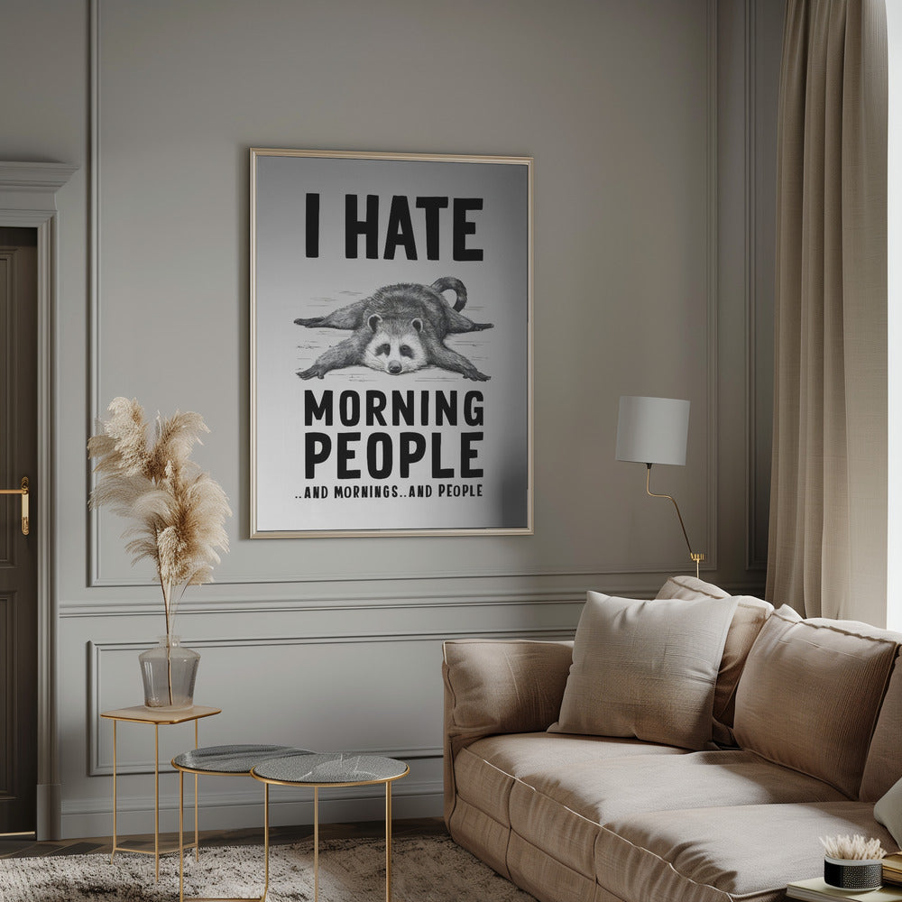 canvas prints I Hate Morning Peopleinches-
