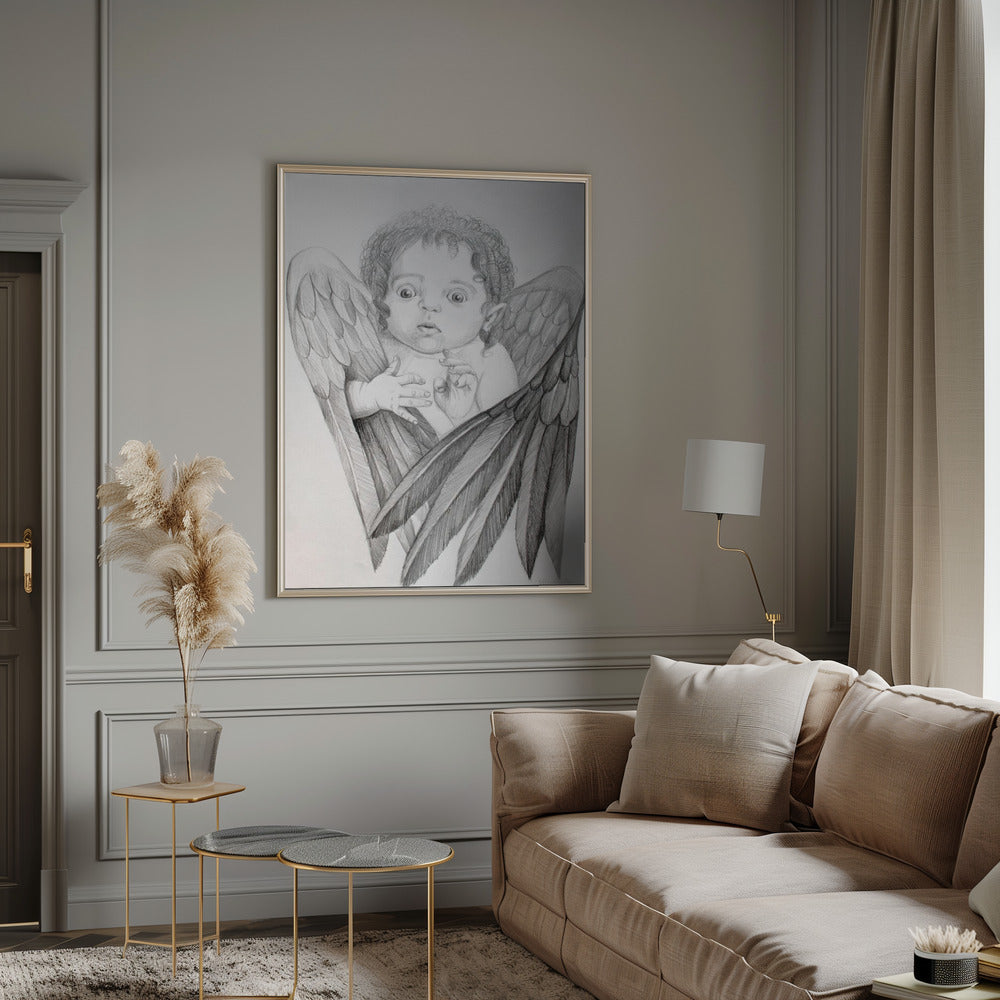 canvas prints Surprised Little Cherubinches-