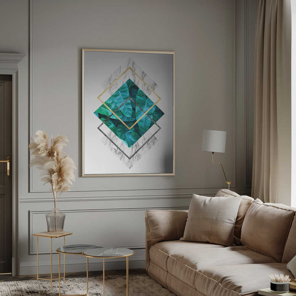 Wall art Botanical and geometric Shape
