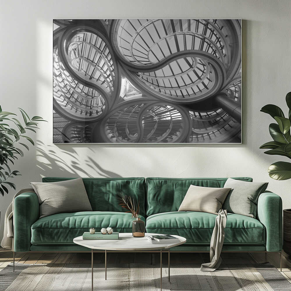 Wall art geometric entrance