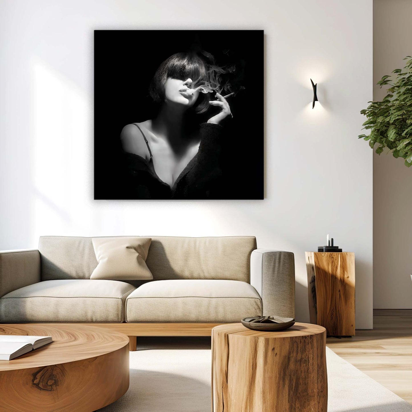 Fine Art Canvas-Mystery smoker-Wall Art Decor