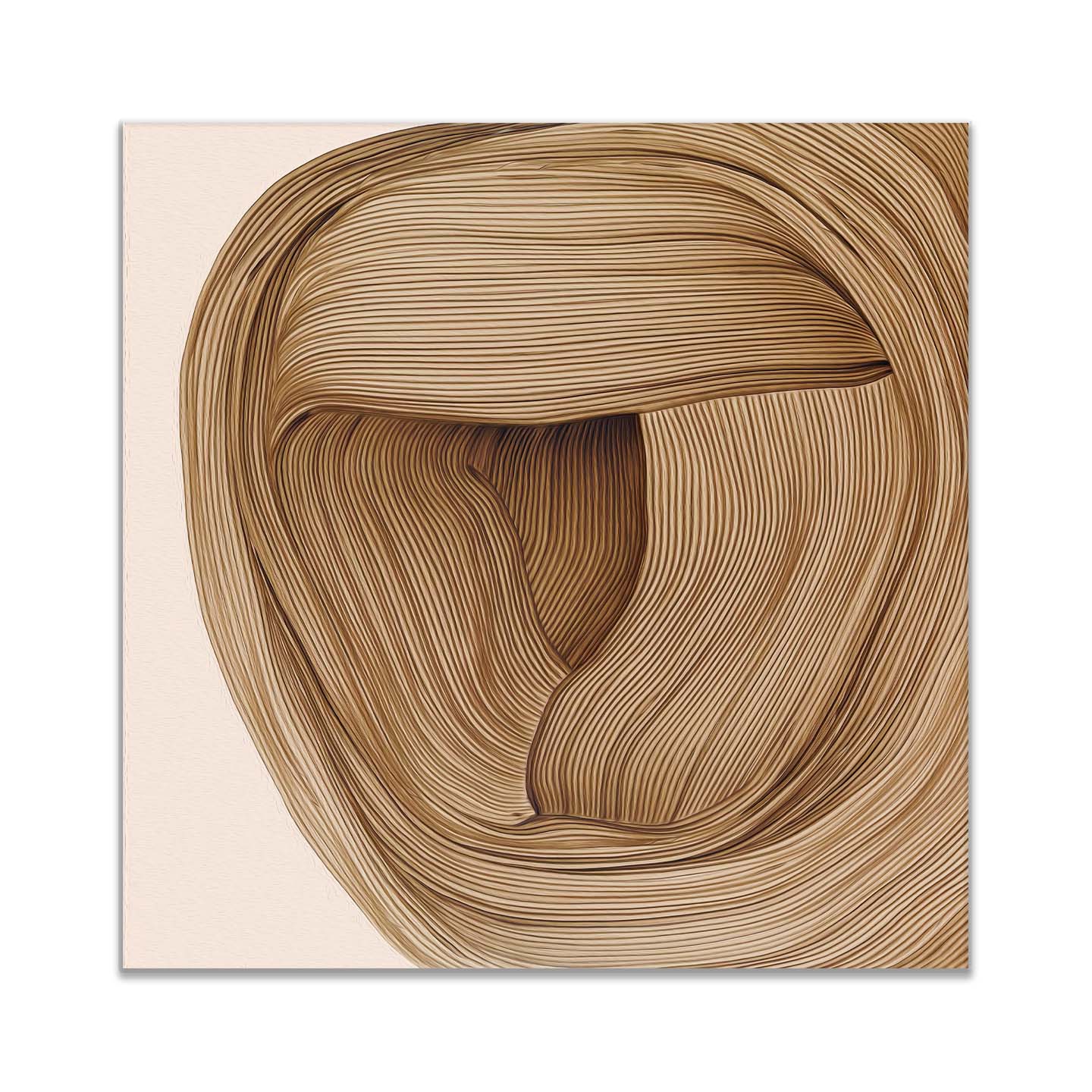 36" x 36 Line Drawing Fine Art Canvas