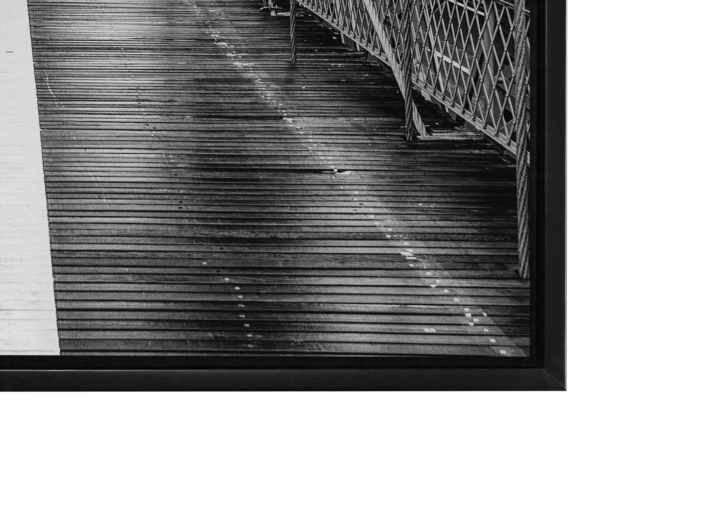 Brooklyn Bridge in Black & White-Skyline Wall decor- Silver varnish