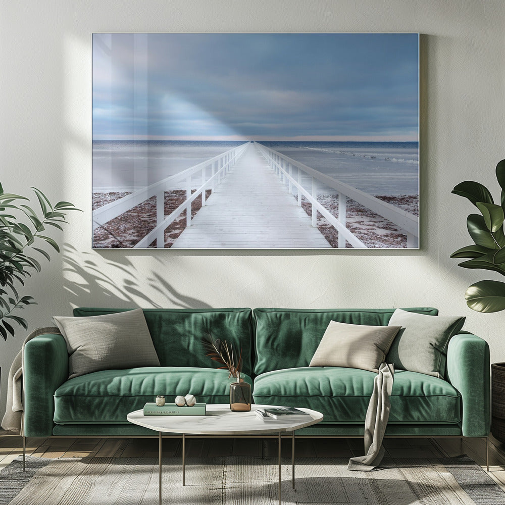 Artwork The bridge20X16inches- White Frame