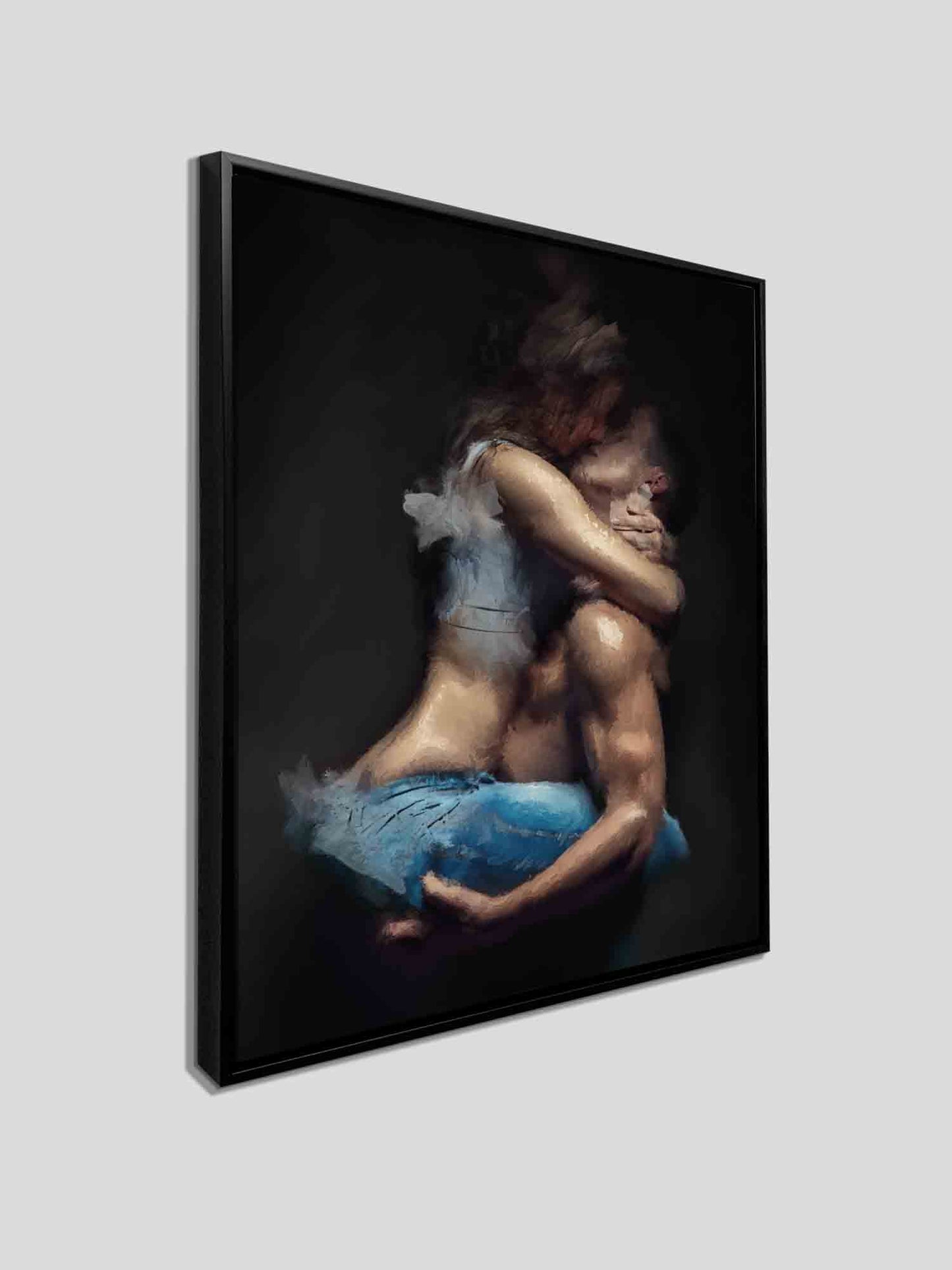 The couple in the shade. Canvas Wall Art.