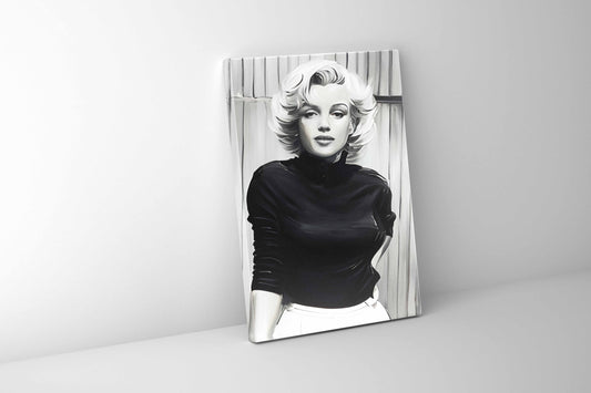 Marilyn in Black and White - Wall decor - Canvas Fine Art