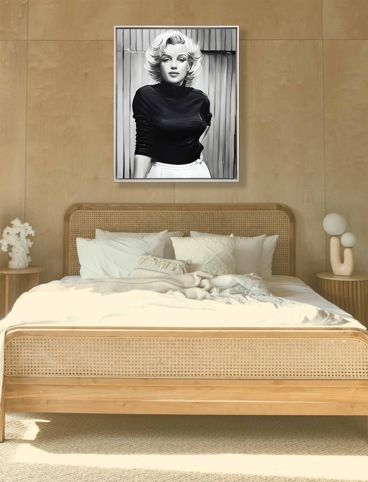 Marilyn in Black and White - Wall decor - Canvas Fine Art