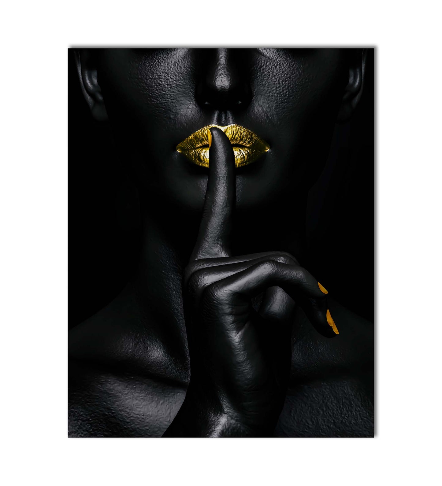 Noir Or-Abstract Gold and Black Wall art- Fine Art-Gold varnish
