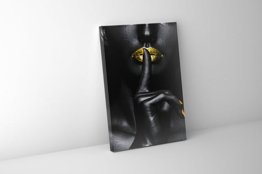 Noir Or-Abstract Gold and Black Wall art- Fine Art-Gold varnish