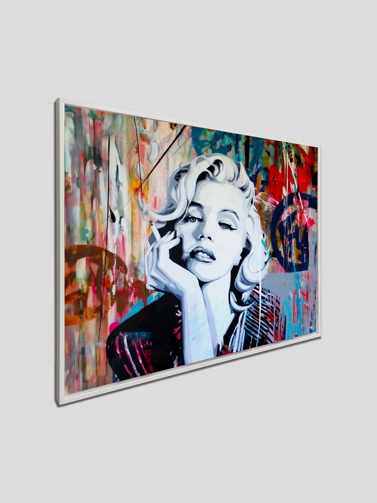 Pop and Urban Art Canvas of Marilyn - Wall art decor- Modern Artwork-Diamond varnish
