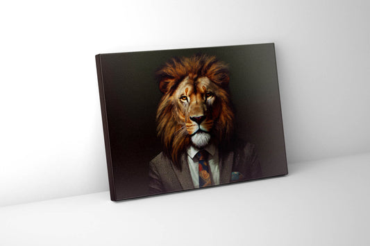 Wildlife Canvas Art - Boss Lion- Wall Decor