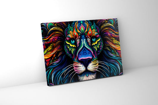 Wildlife Canvas Art - Colorful Lion's - Wall Decor-RGB Vanish