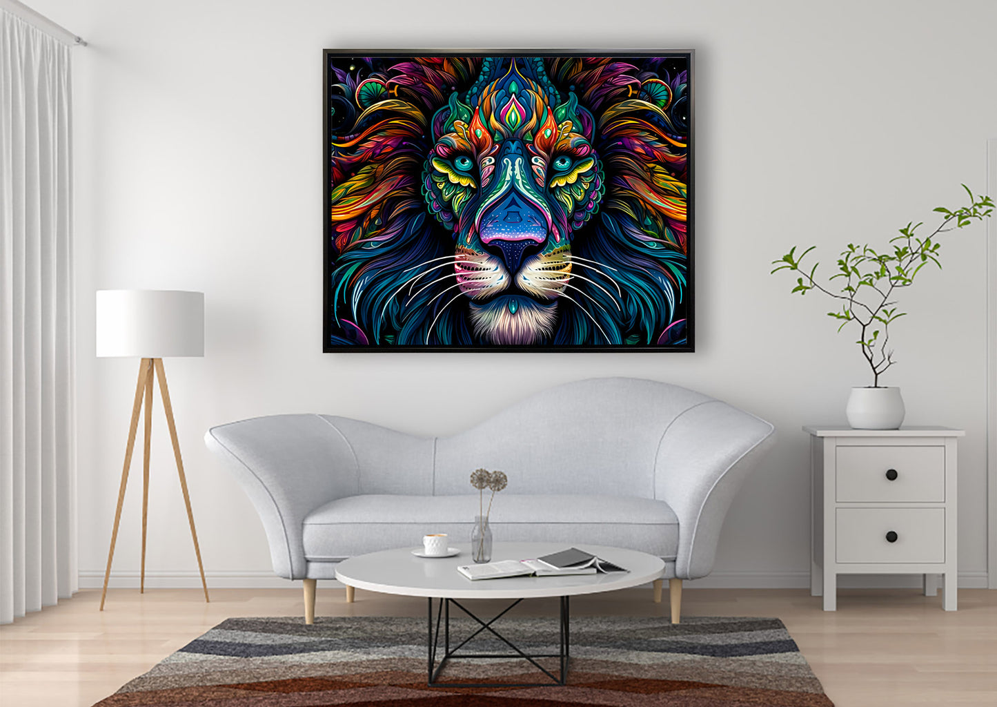 Wildlife Canvas Art - Colorful Lion's - Wall Decor-RGB Vanish