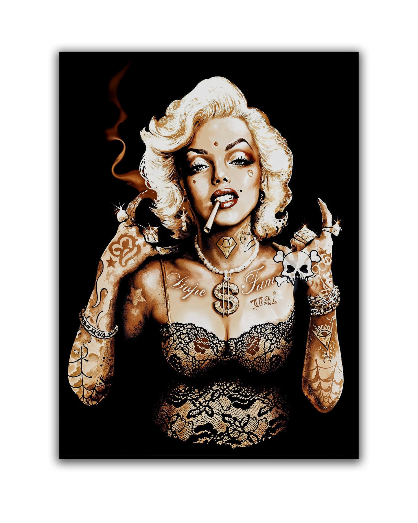 Metal head Marilyn-Wall decor-Canvas Artwork