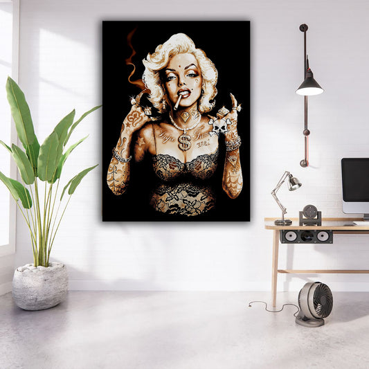 Metal head Marilyn-Wall decor-Canvas Artwork