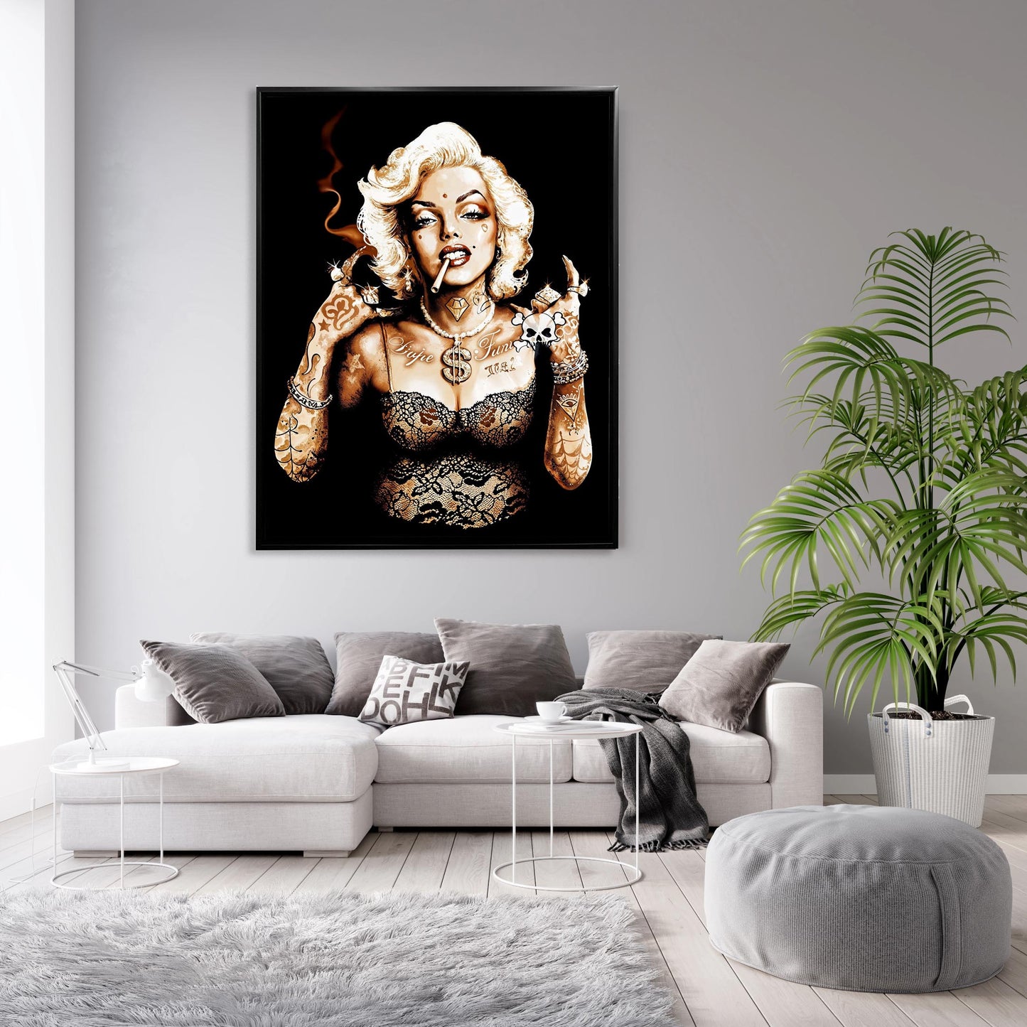 Metal head Marilyn-Wall decor-Canvas Artwork