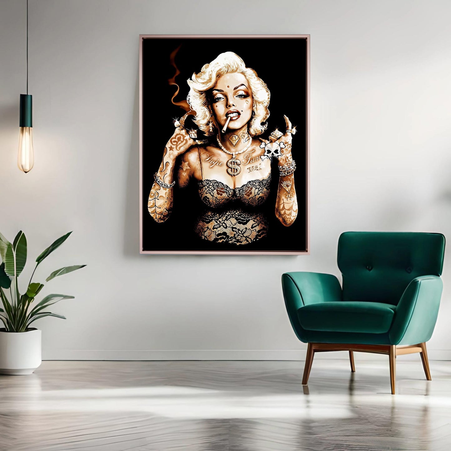 Metal head Marilyn-Wall decor-Canvas Artwork