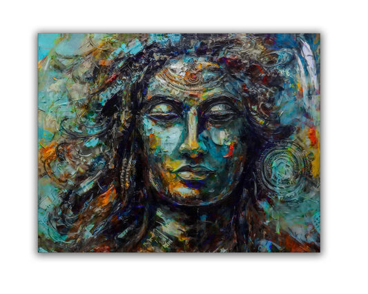 Shiva Canvas Wall Art-Indian Art- Religious Photo