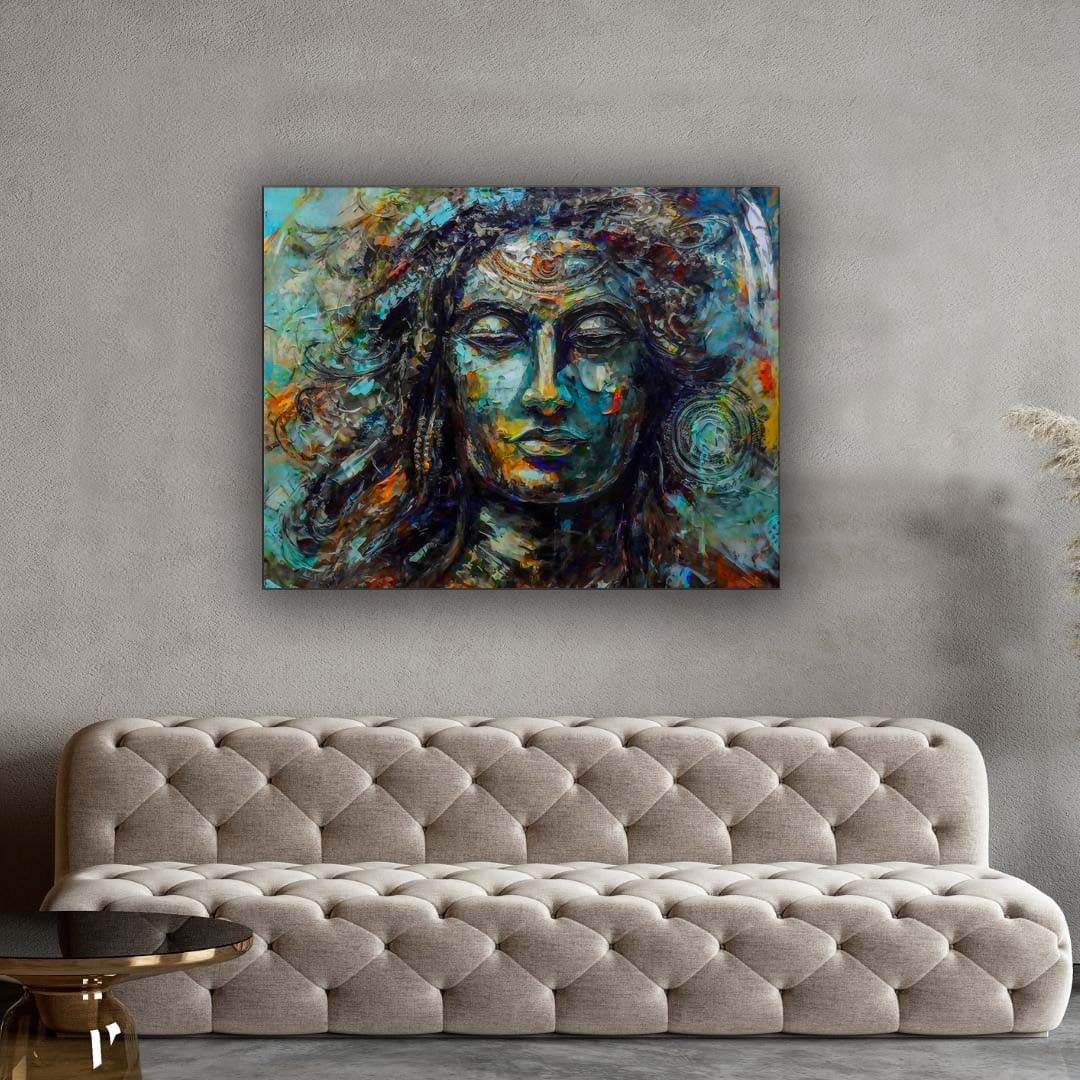 Shiva Canvas Wall Art-Indian Art- Religious Photo
