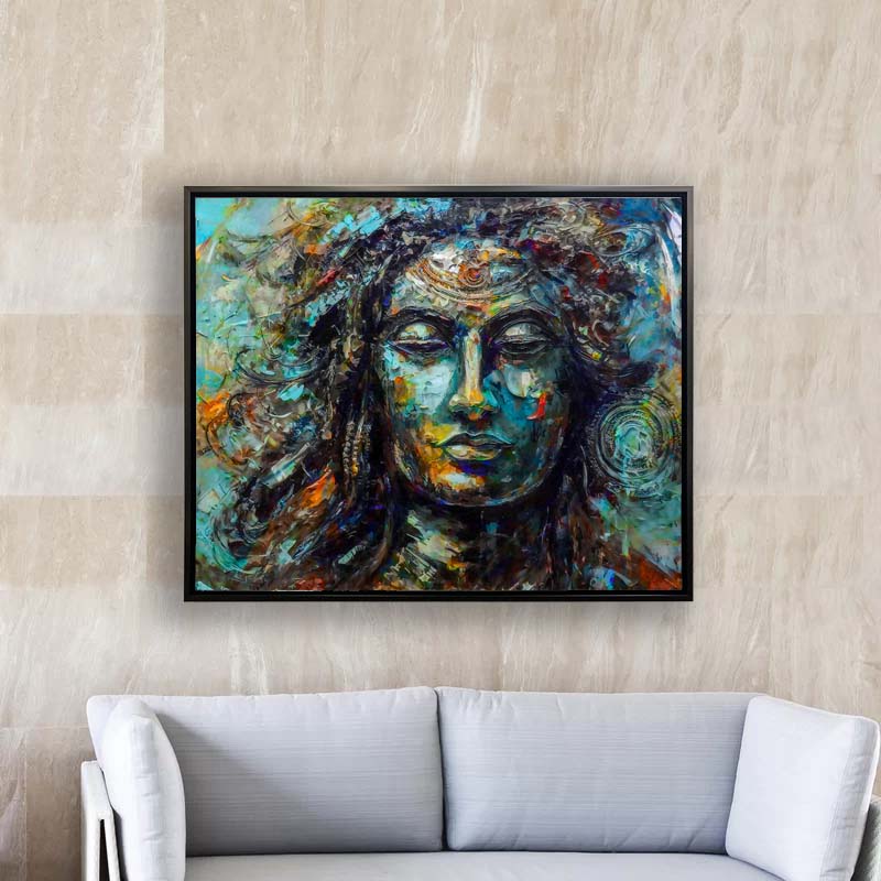 Shiva Canvas Wall Art-Indian Art- Religious Photo