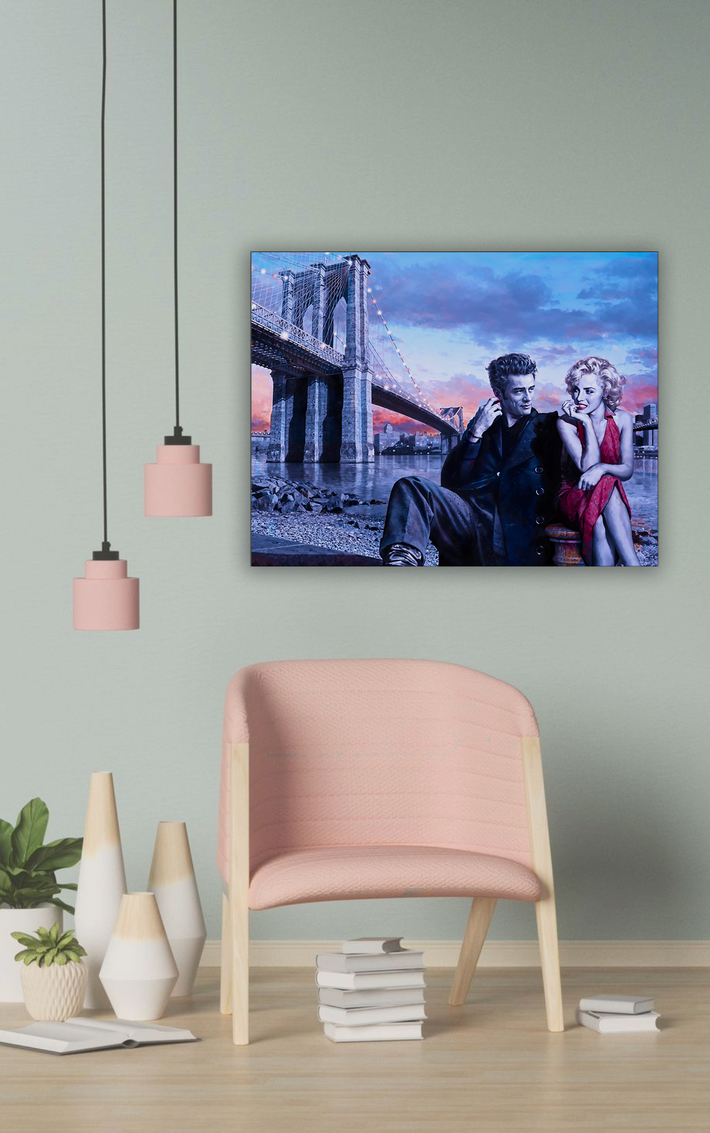 Dean and Marilyn - Wall decor - Canvas Fine Art