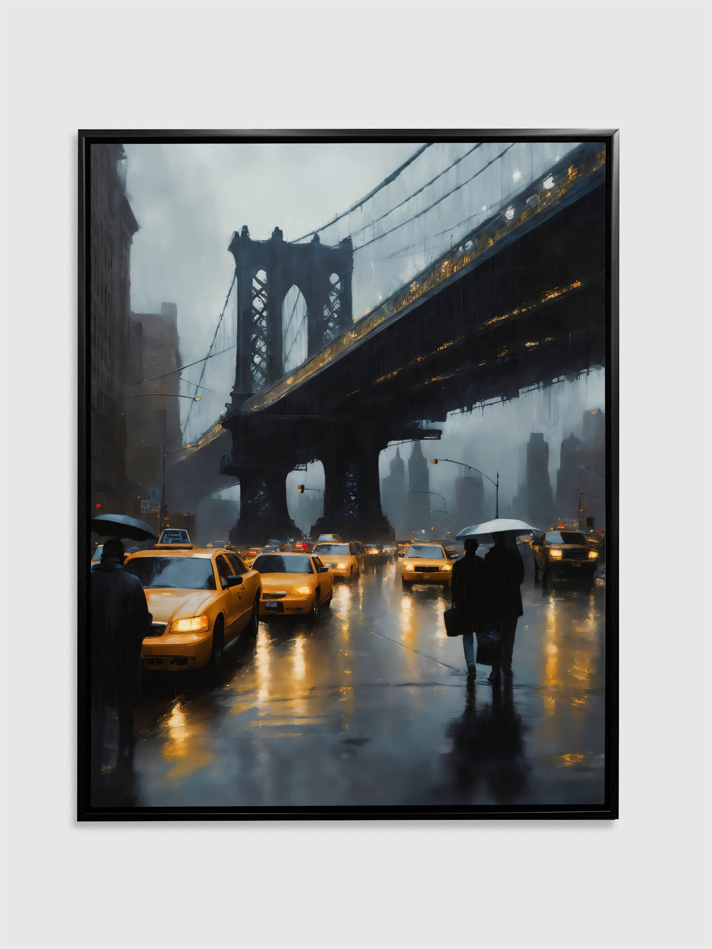Wall Art-Stylized DUMBO NYC Bridge Skyline-Canvas Print