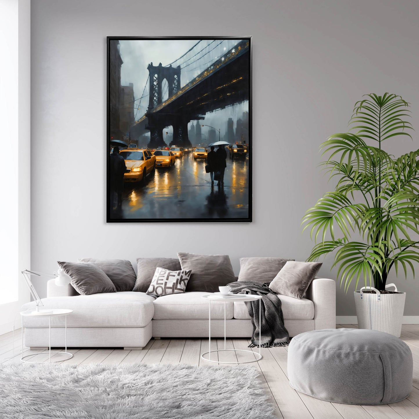 Wall Art-Stylized DUMBO NYC Bridge Skyline-Canvas Print