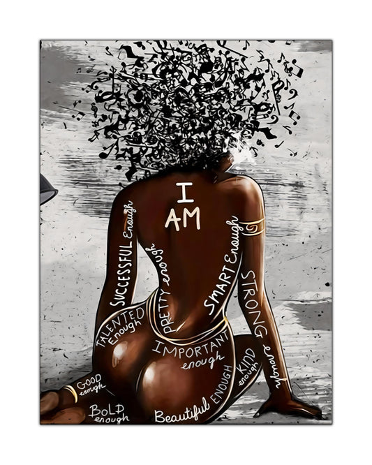 Wall Art-I AM-Canvas Printed