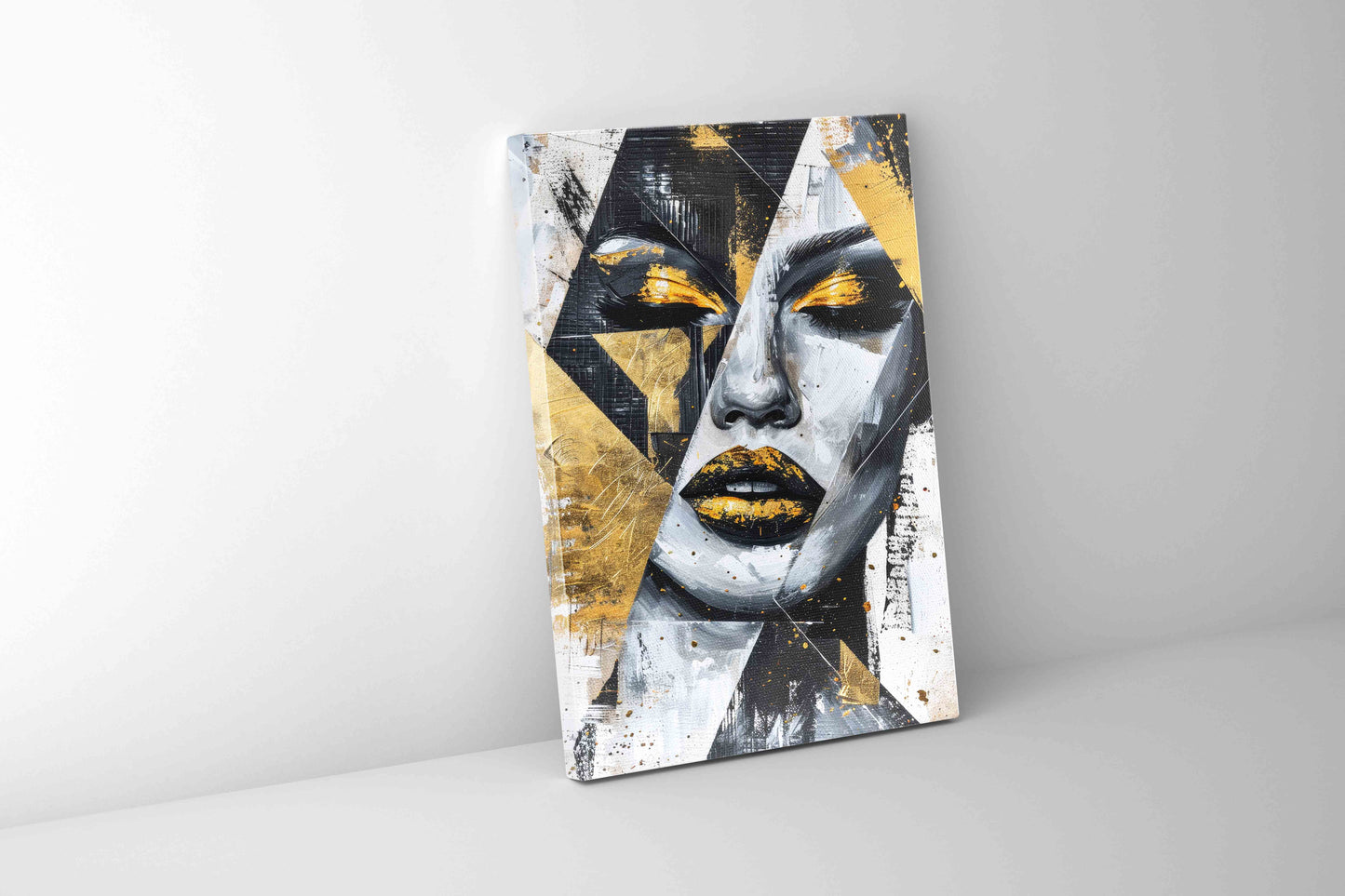 Gold & Black Face I