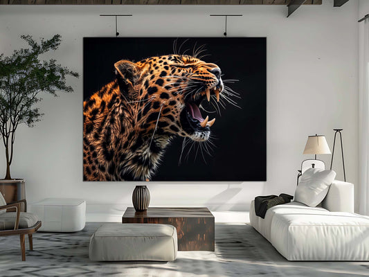 High Resolution detailed print of Leopard 48" x 36"