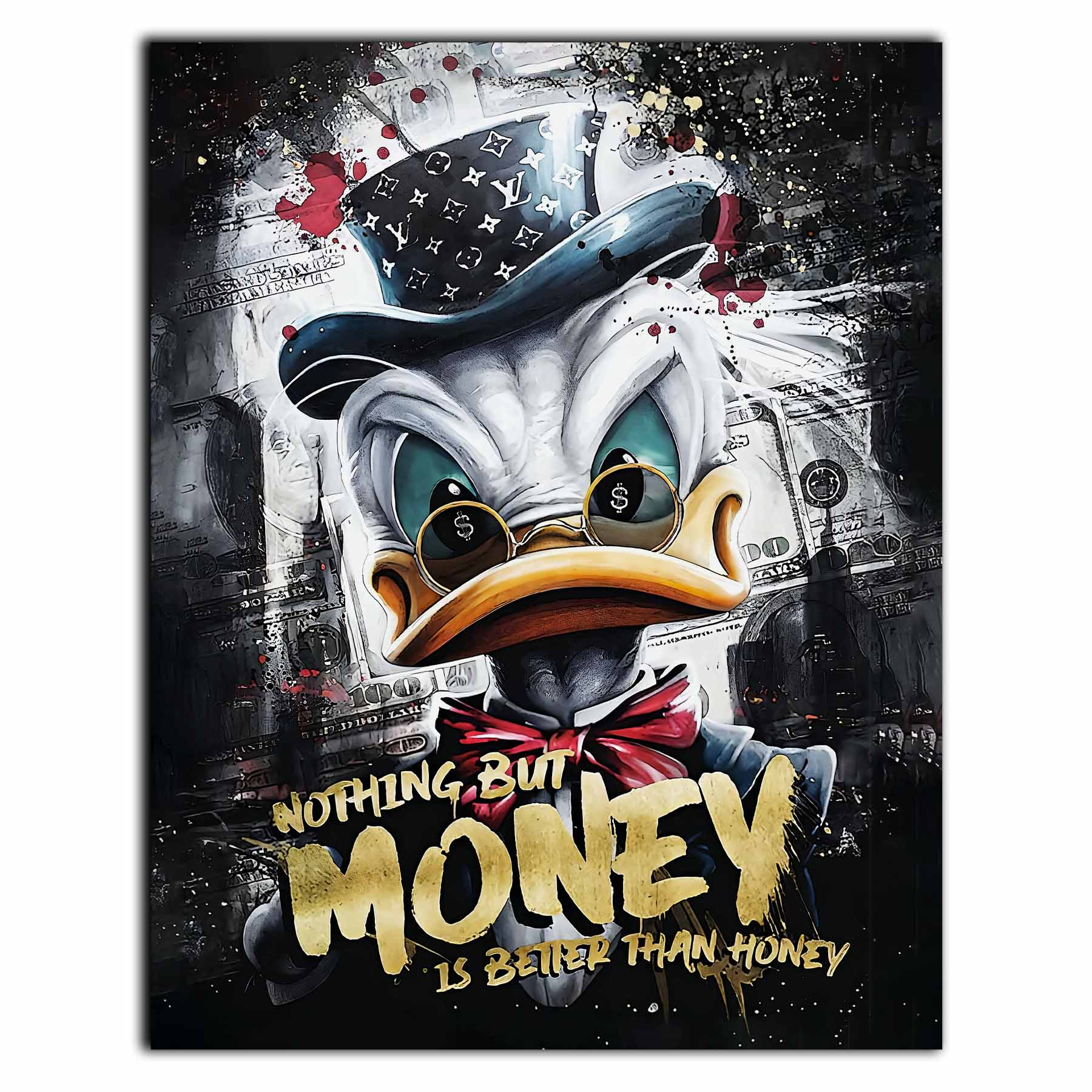 Scrooge McDuck 48X36 Fine Art Canvas Wall Artwork 0