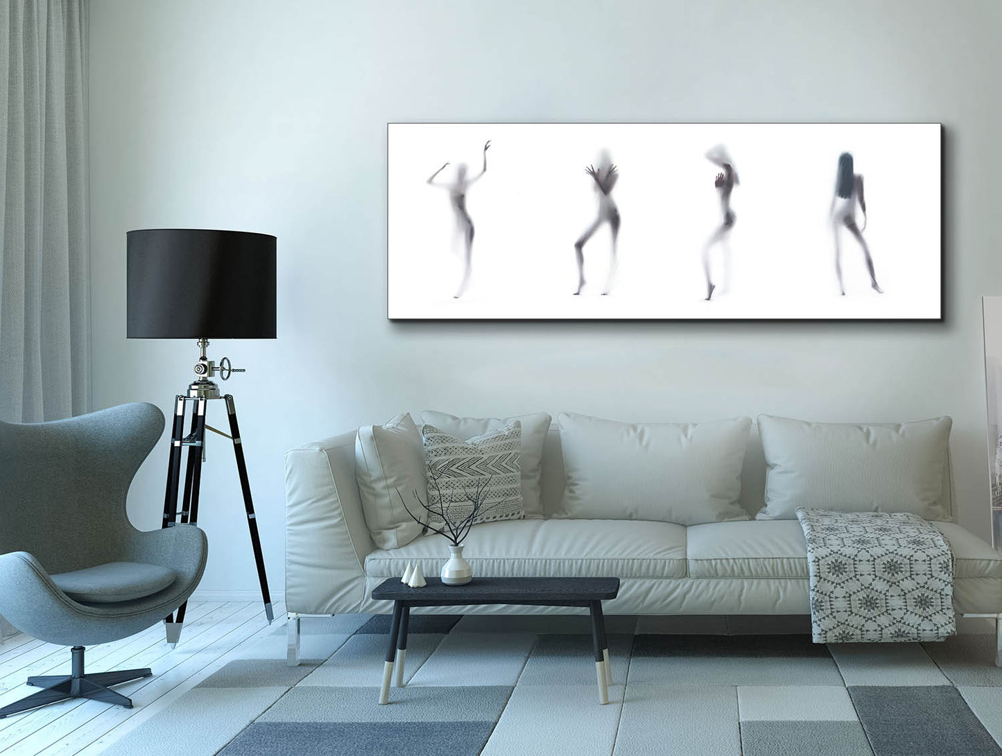 Silhouette of 4 Women-Canvas Printed-Abstract Wall Art