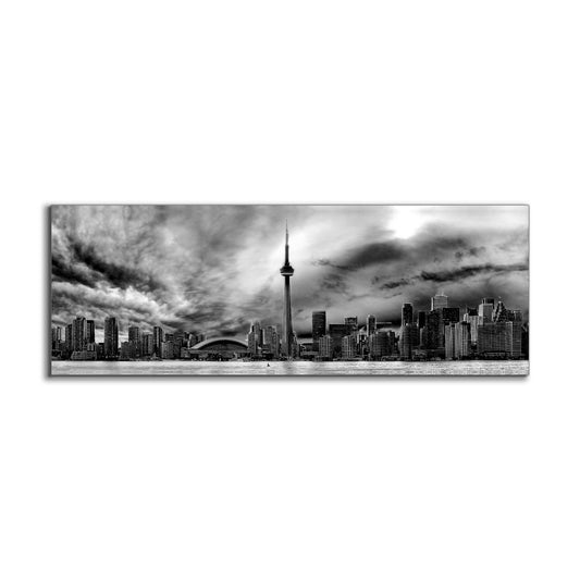 Toronto Ominous Clouds Skyline - Canvas Wall Decor