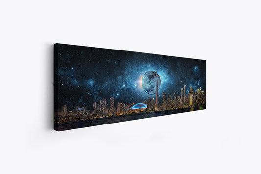 Toronto Skyline Moon-Cities Skyline- Wall art decor