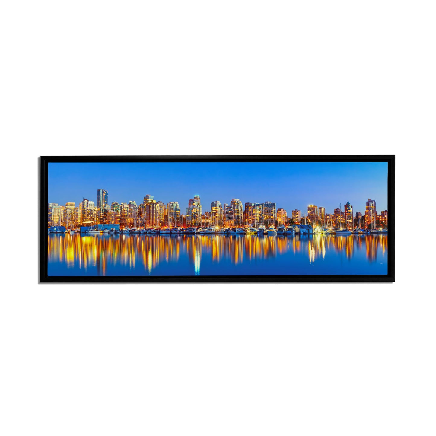 Downtown Vancouver at sunset- Skyline Wall Decor-RGB varnish