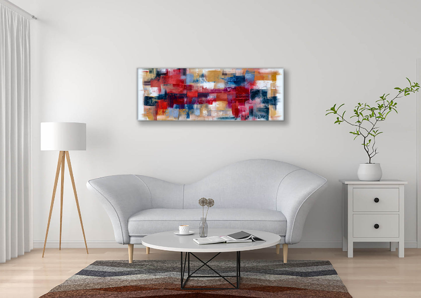 Burgoyne Abstract brushwork weaving-Large Canvas Wall art- Fine Art- RGB varnish