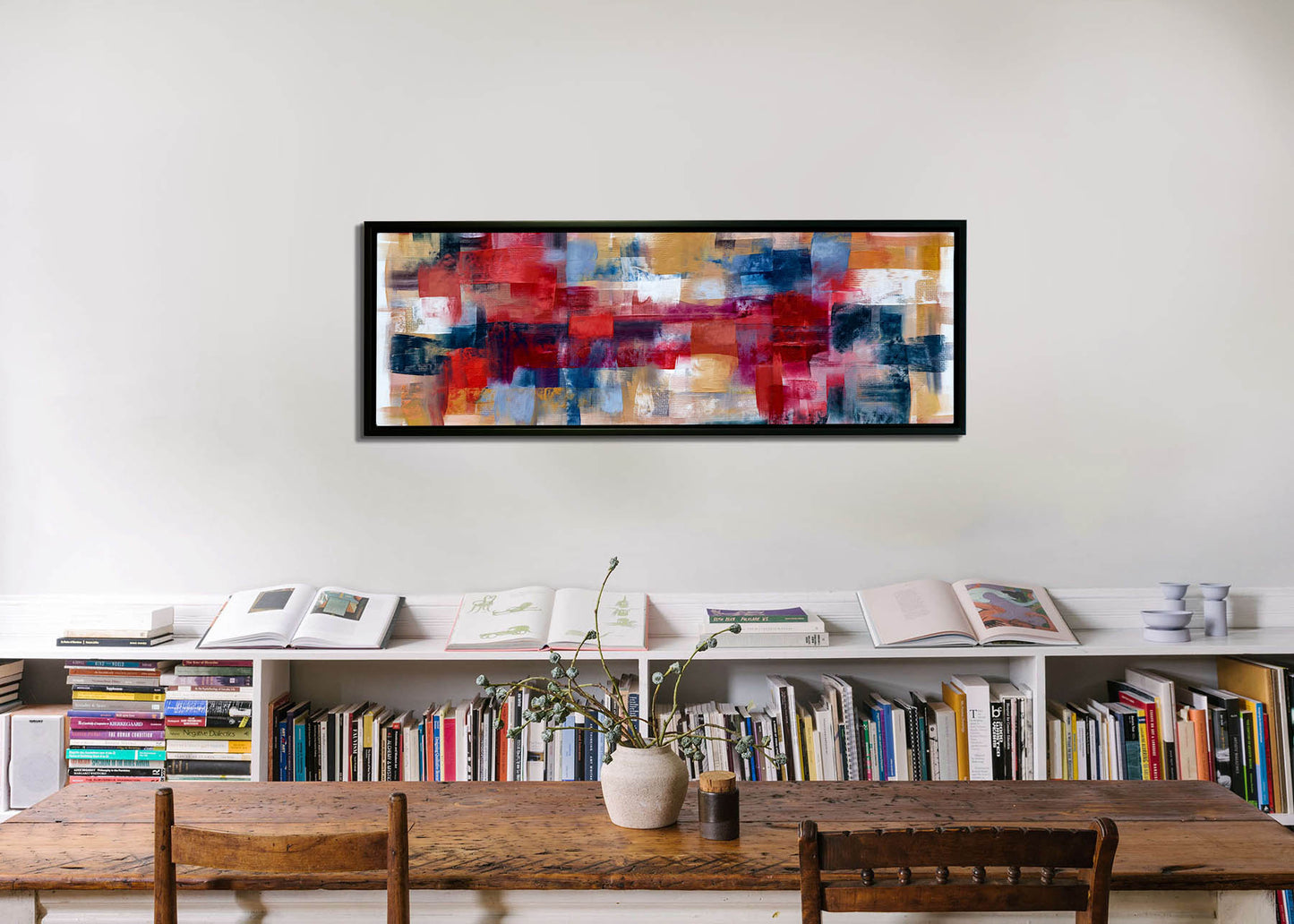 Burgoyne Abstract brushwork weaving-Large Canvas Wall art- Fine Art- RGB varnish