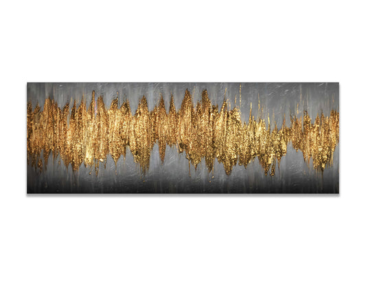 Large Gold Abstract Artwork-Canvas Wall art- Fine Art
