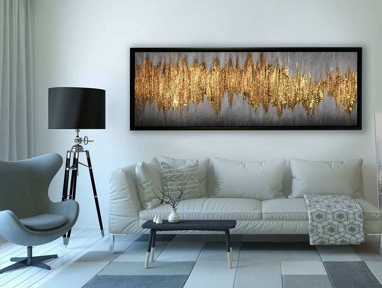 Large Gold Abstract Artwork-Canvas Wall art- Fine Art