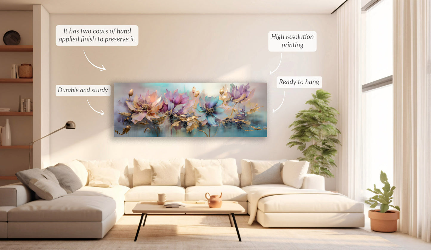 Flowers Canvas Art - Floral Symphony-Wall decor