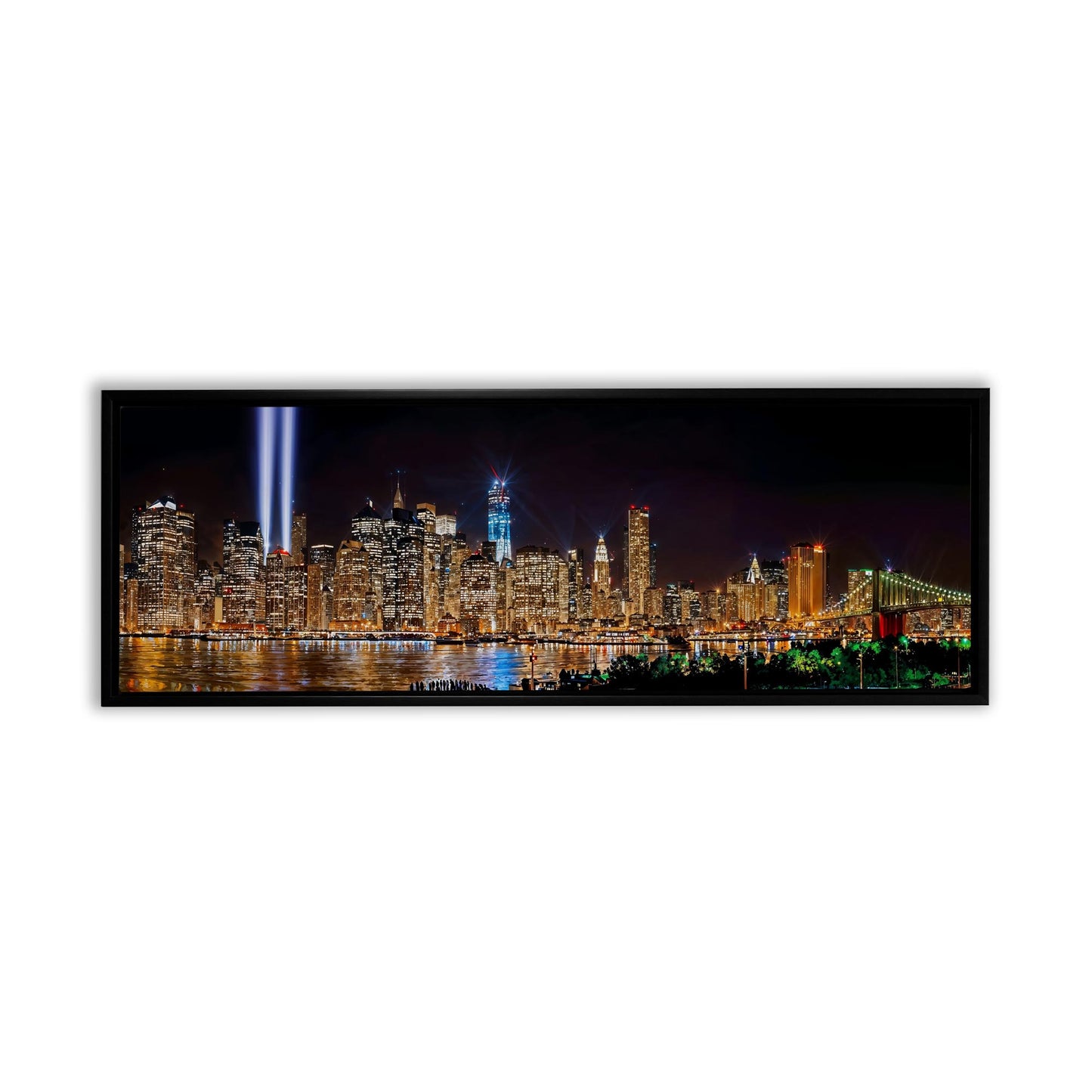New York 9/11 Tribute Light-City skyline-Large Canvas Wall art