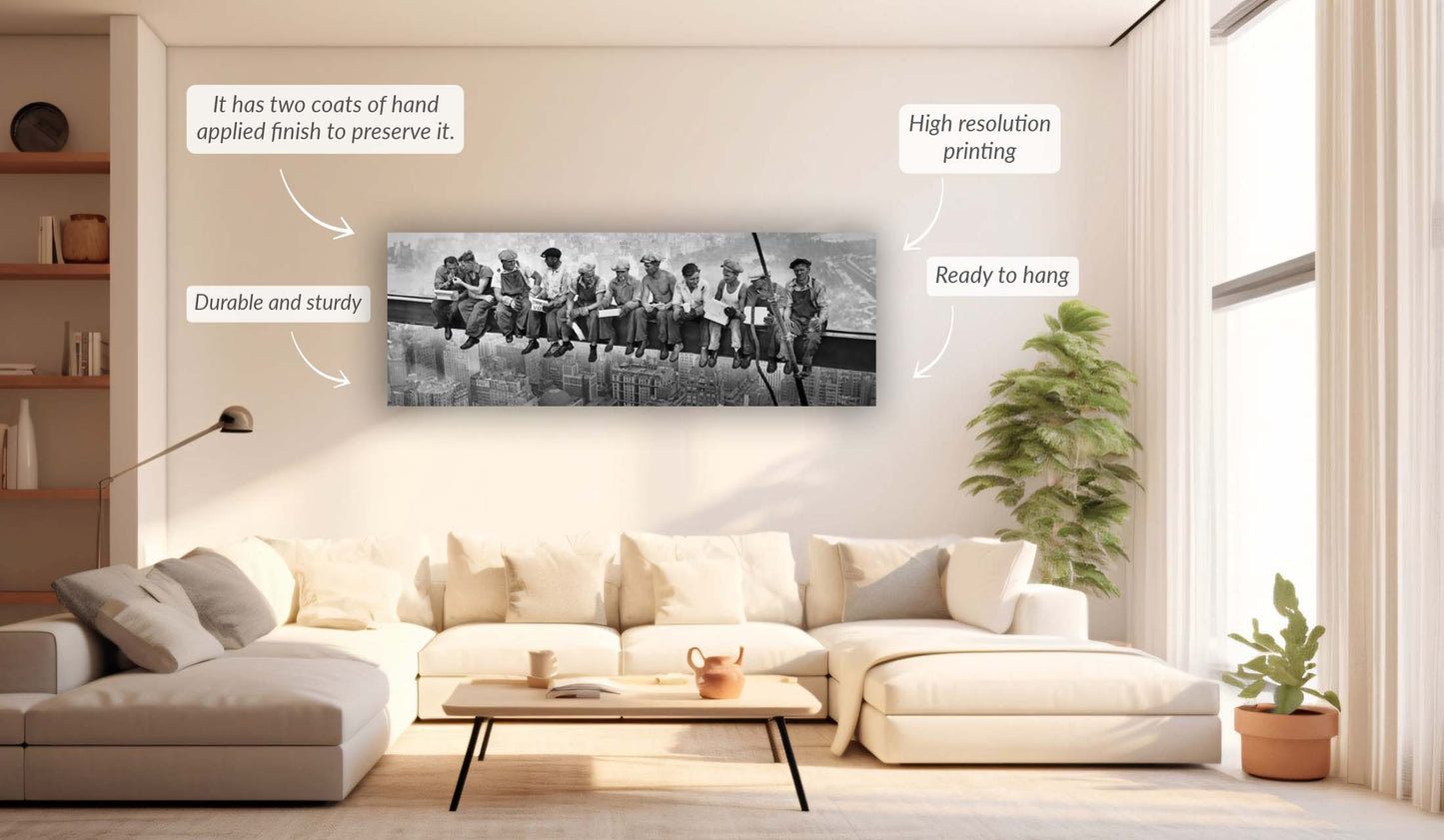 Wall art-Iconic " Lunch" photograph-Canvas Printed
