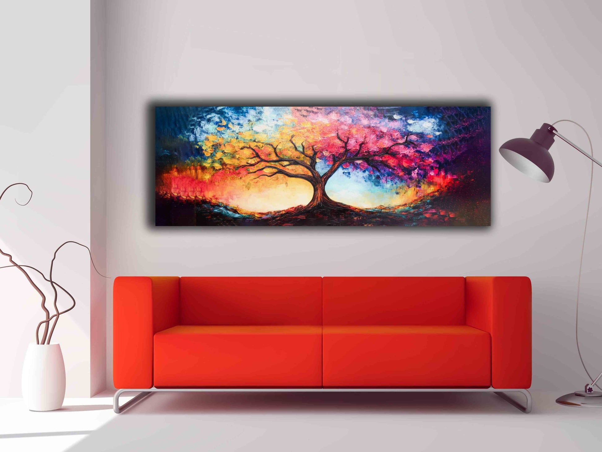 Vibrant Autmn Tree 72" x 24" Wall Artwork 0