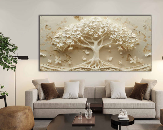 Ivory Tree 72" x 36" Fine Art Canvas Print