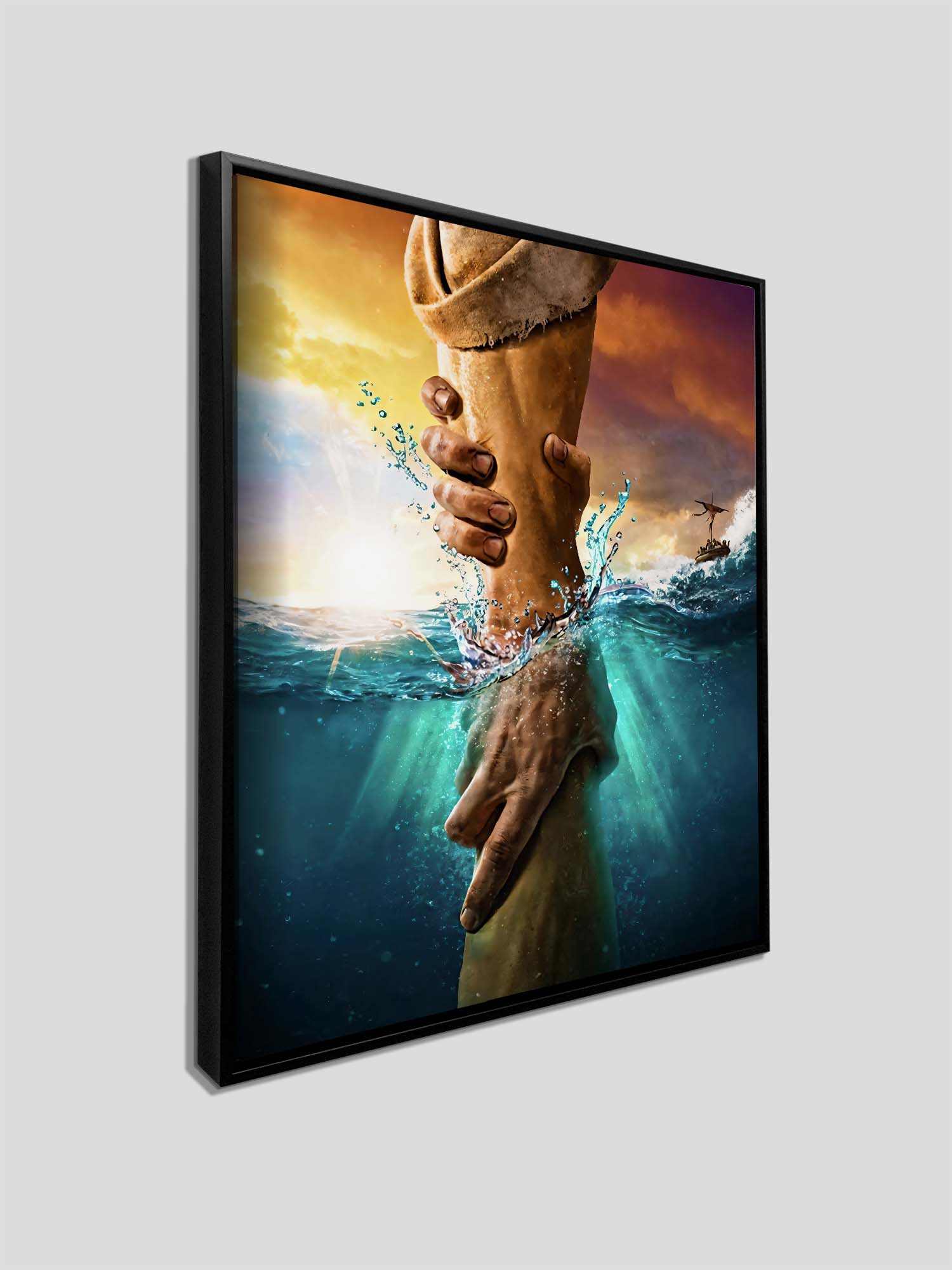 Side of sample Hand of God- Wall Art
