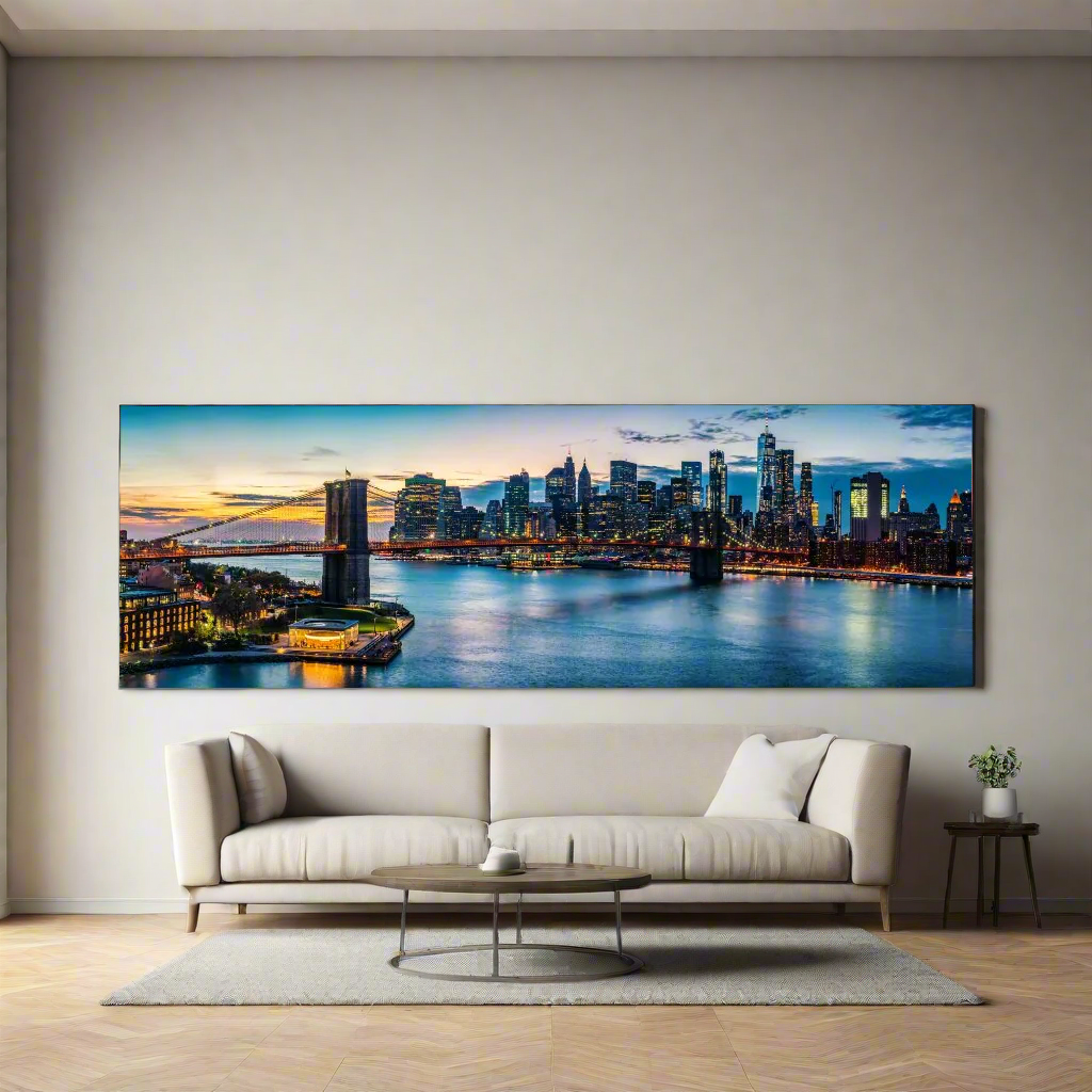 Cities Skylines-NYC Sunset Bridge-Wall Decor