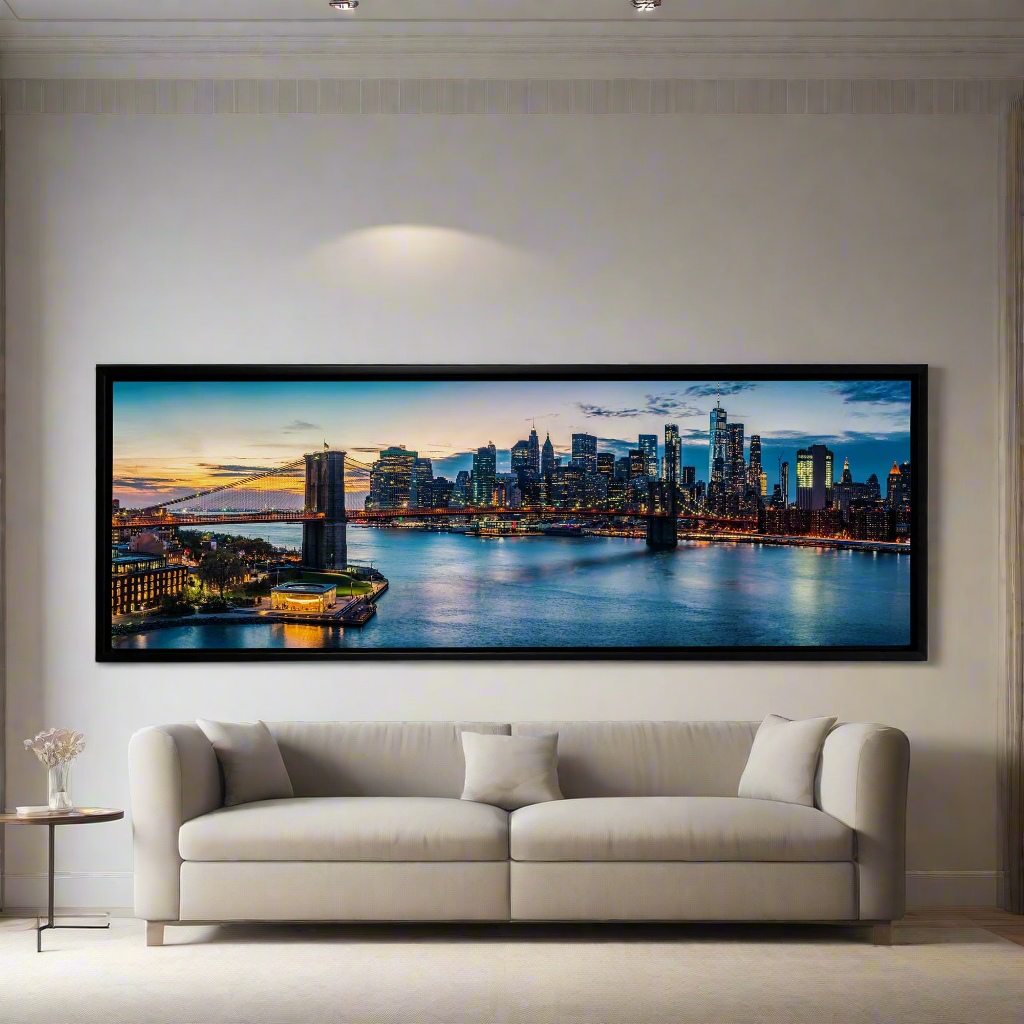 Cities Skylines-NYC Sunset Bridge-Wall Decor